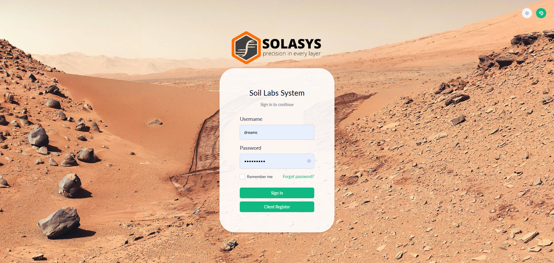 Solasys Web App